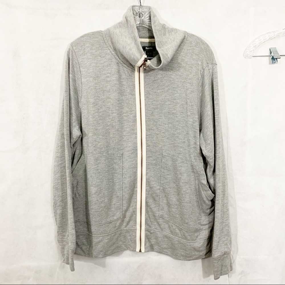 ROOTS Gray Zip Front Jacket